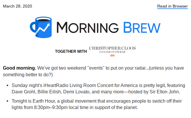 morning brew email marketing