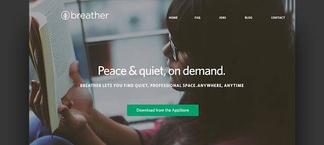 Breather landing page image
