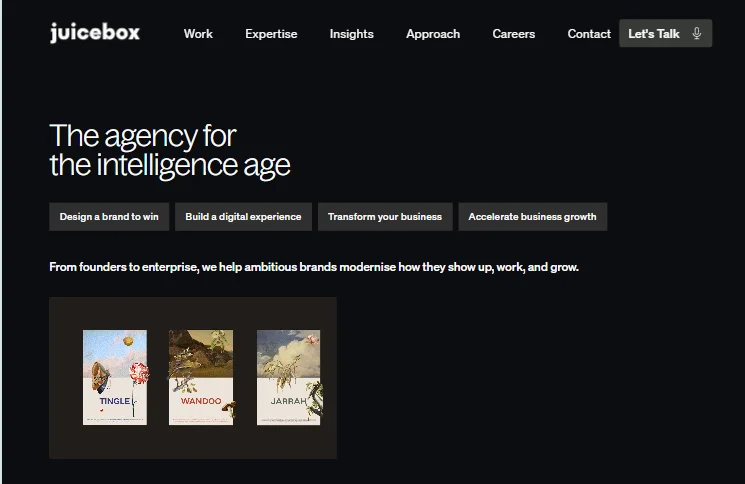 JuiceBox-home page
