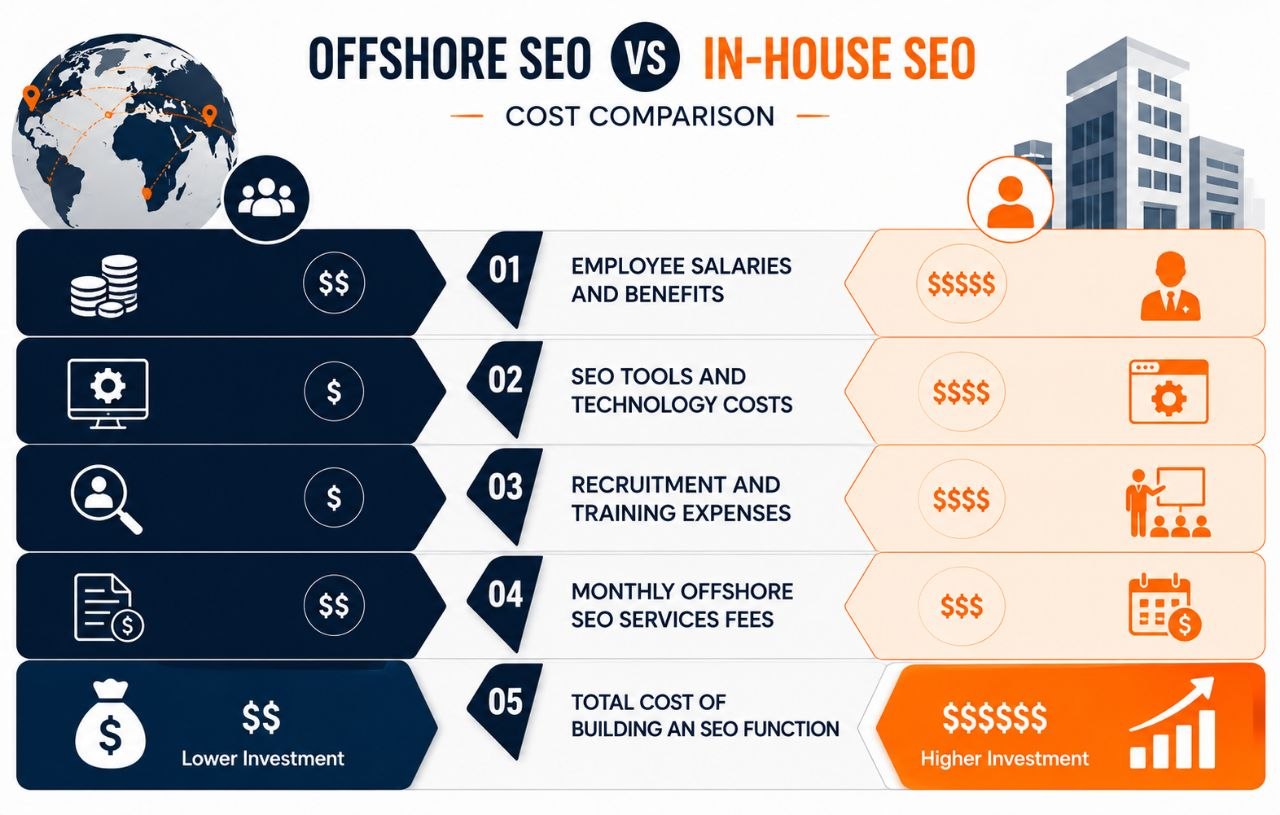 Offshore SEO vs In-House SEO Cost Comparison