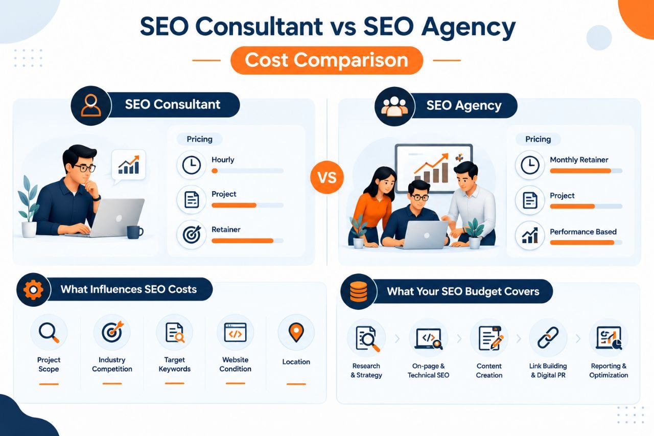 SEO Consultant vs SEO Agency: Cost Comparison