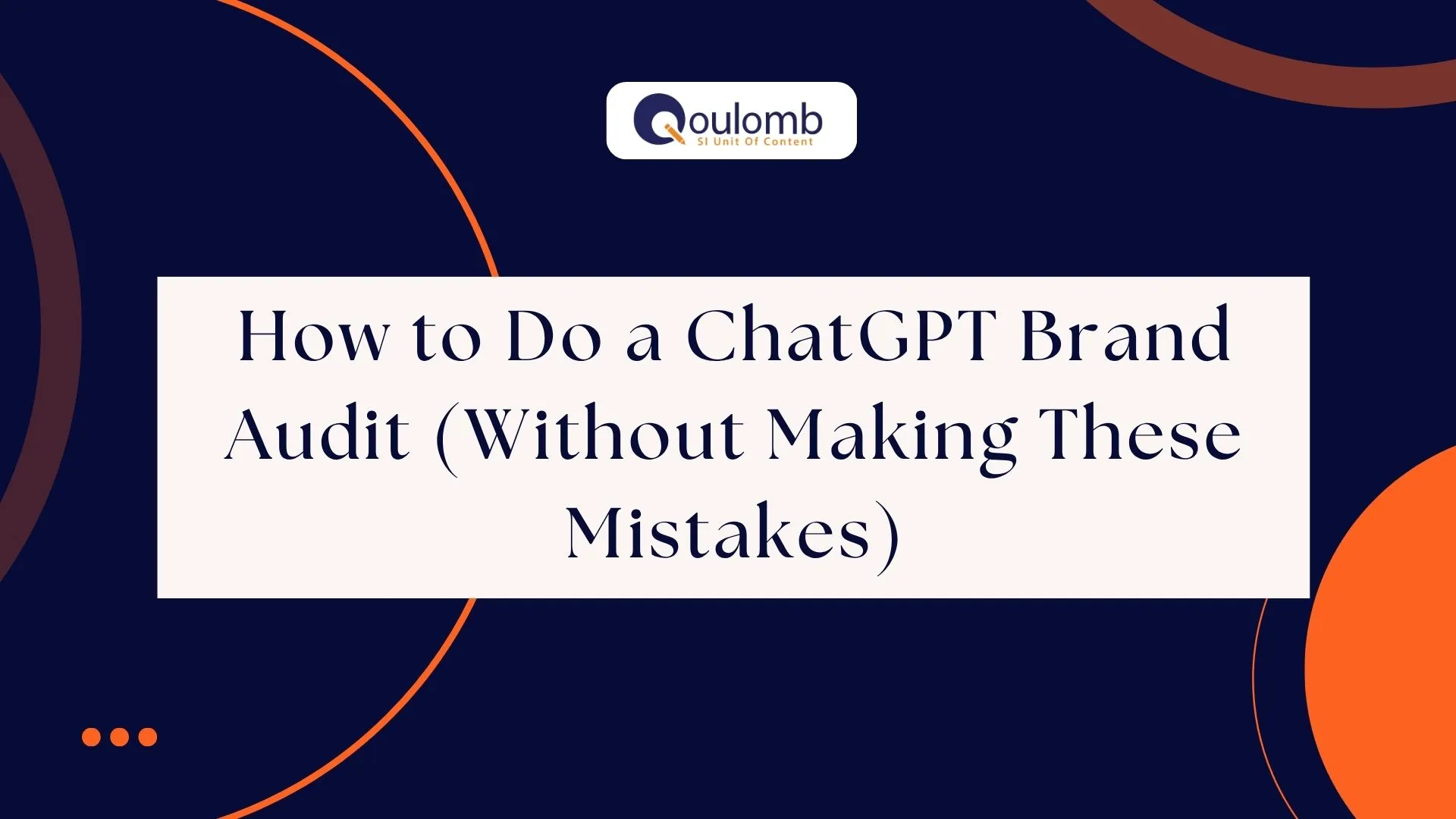 ChatGPT brand audit