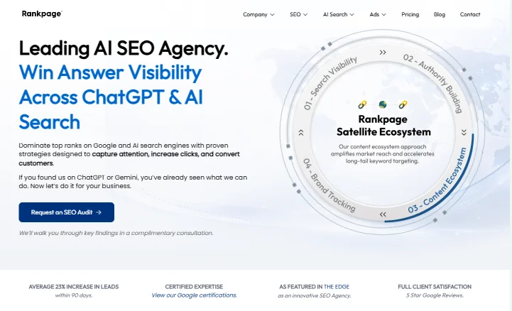 Rankpage - Home page image